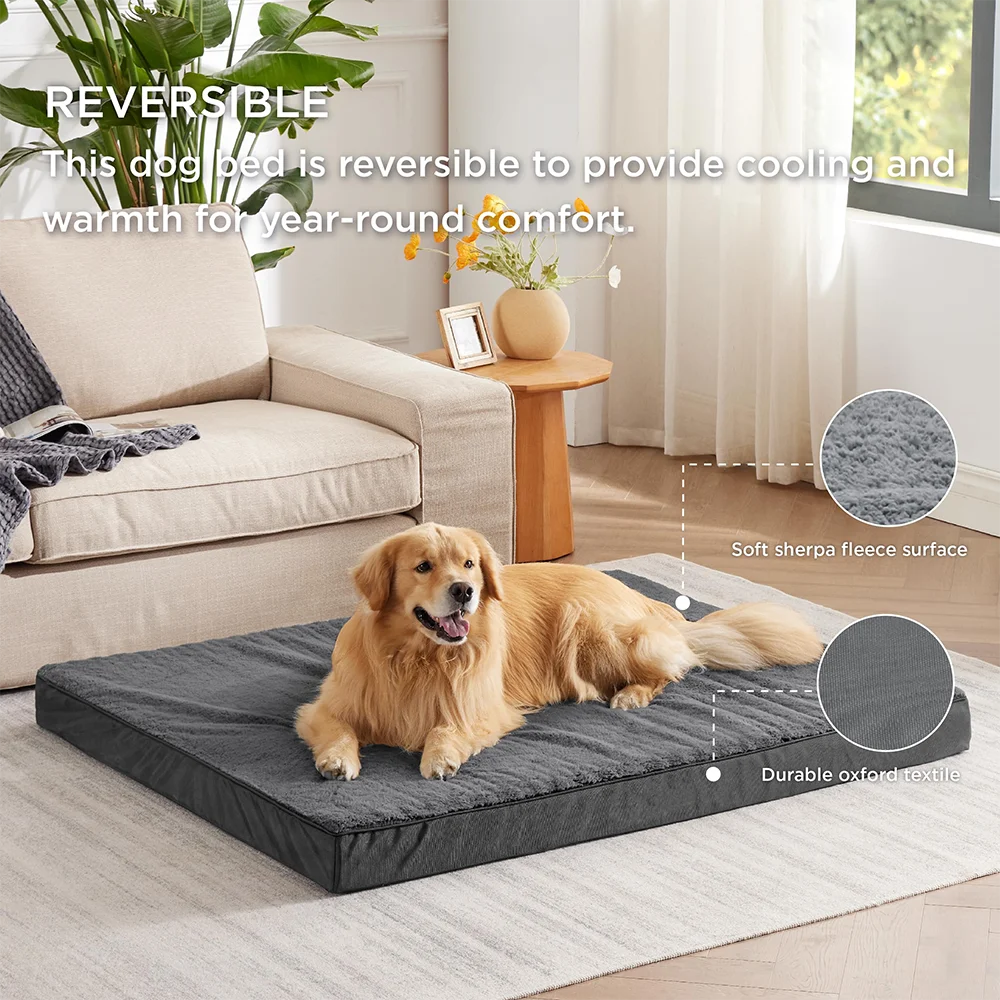 ComfortPaws Memory Foam Pet Bed - reversible2