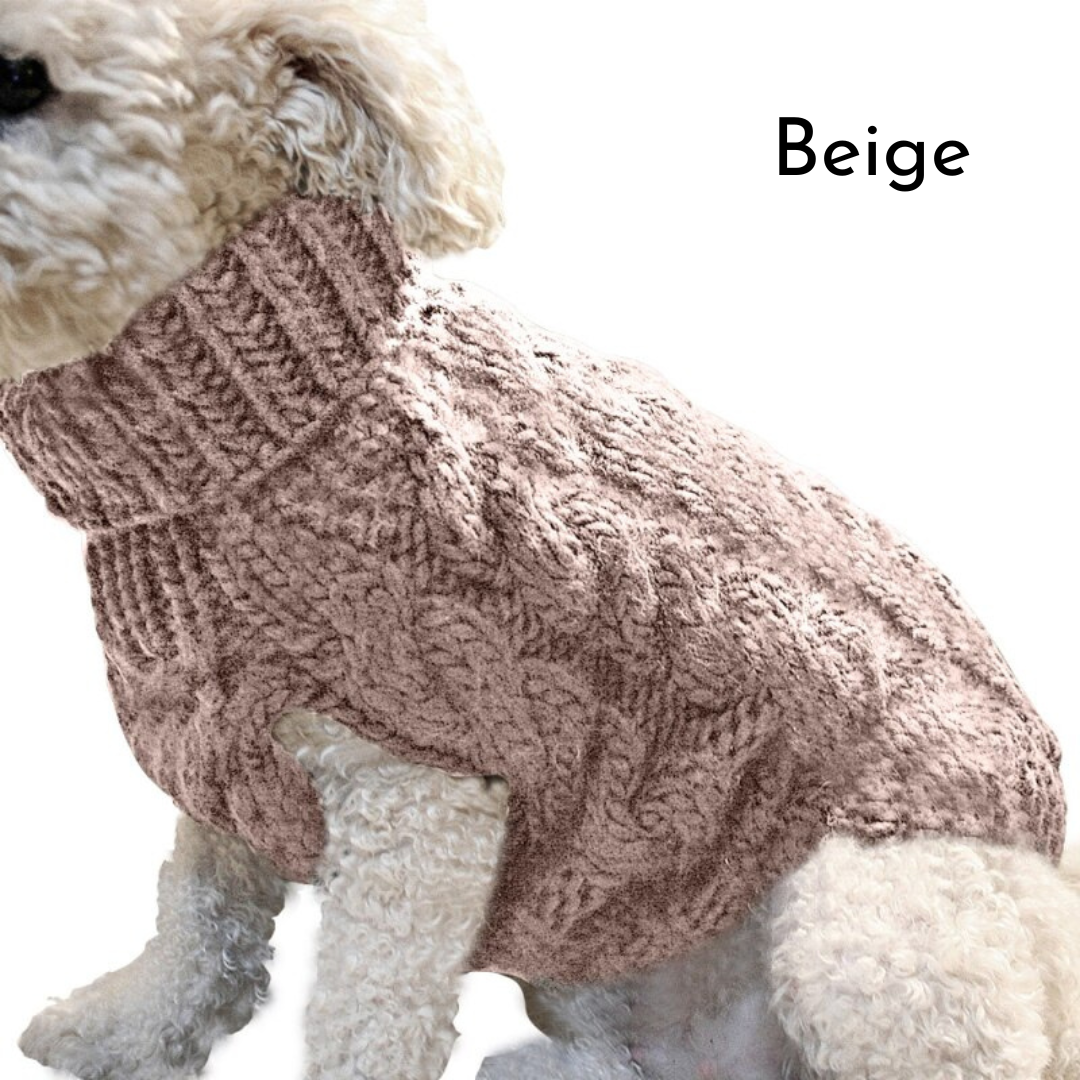 Cozy Cable Knit Turtleneck for Pets