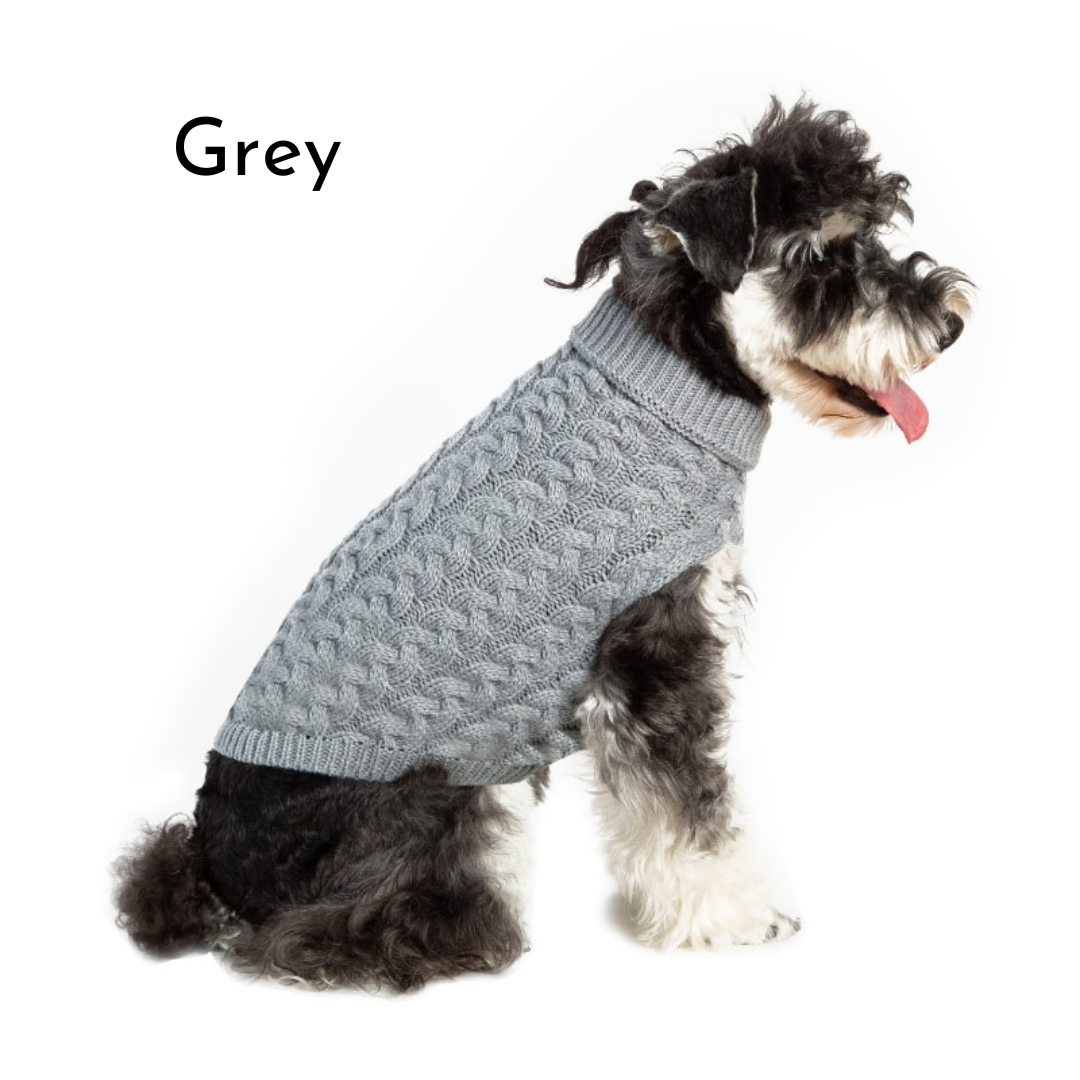 Cozy Cable Knit Turtleneck for Pets