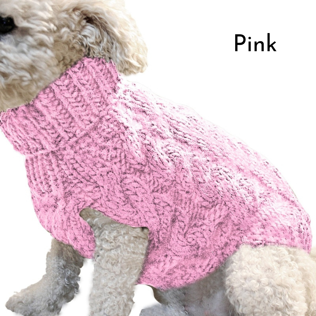 Cozy Cable Knit Turtleneck for Pets