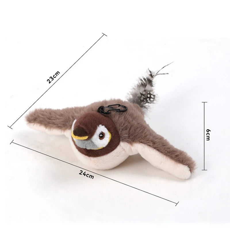 Flapping bird cat toy - measurements