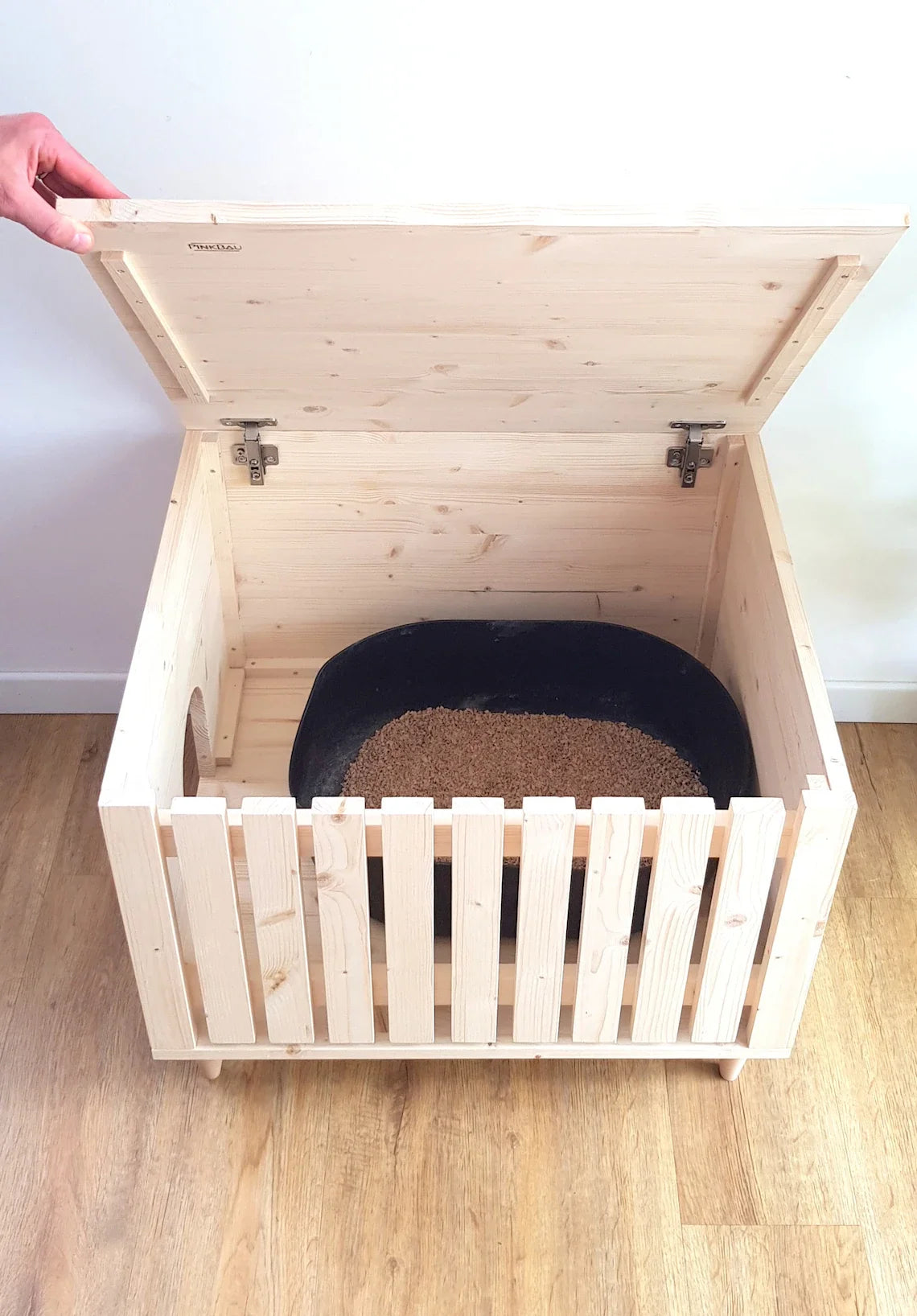 Mid Kitty Litter Box Cabinet door - litter box