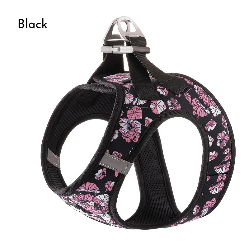 Whimsical Print Pet Harness - Black