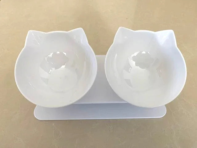 Cat-tastic Bowls - Double White Bowls