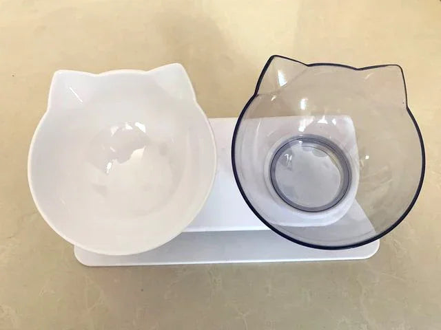 Cat-tastic Bowls - Transparent and White Bowls