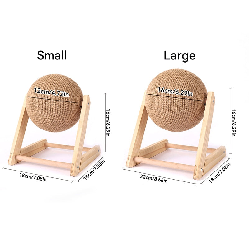 Cat Scratching Ball - measurements 