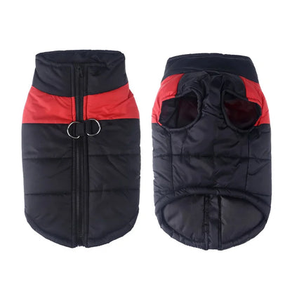 Two-Tone Puffer Vest for Pets - Red