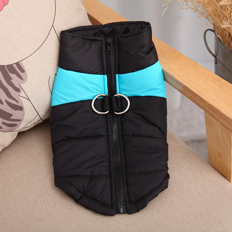 Two-Tone Puffer Vest for Pets - Blue