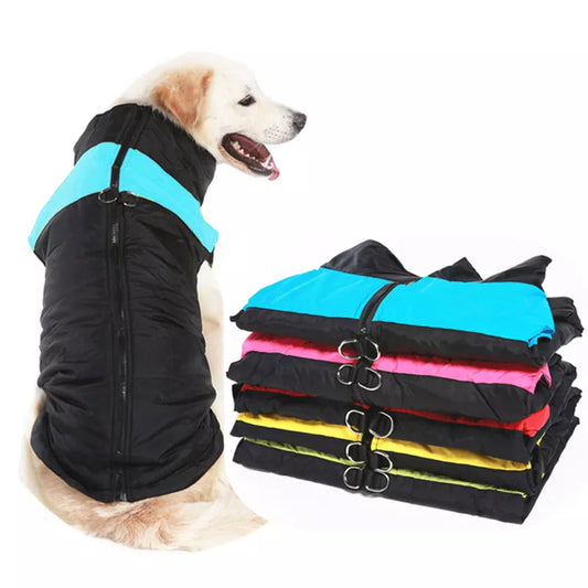 Two-Tone Puffer Vest for Pets - Red