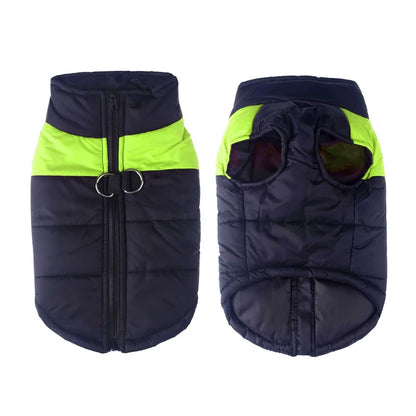 Two-Tone Puffer Vest for Pets - Green