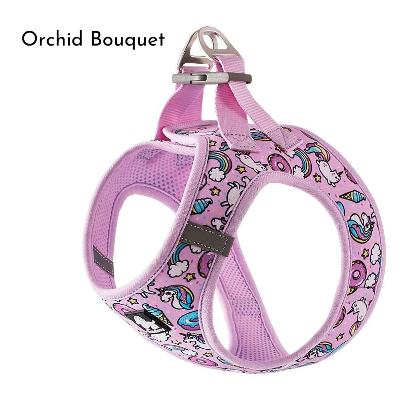 Whimsical Print Pet Harness - Orchid Bouquet