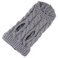 Cozy Cable Knit Sweater for Pets - gray