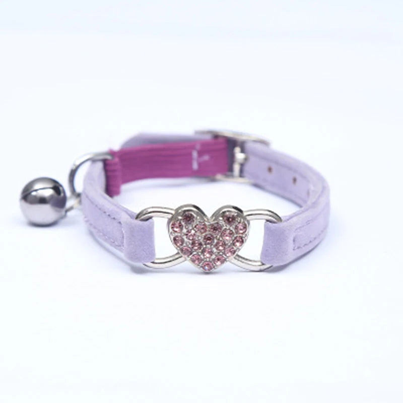 Heart Charm Pet Collar