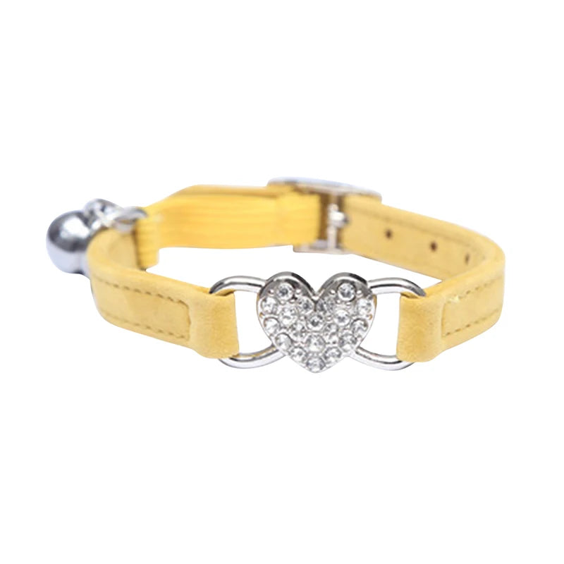 Heart Charm Pet Collar