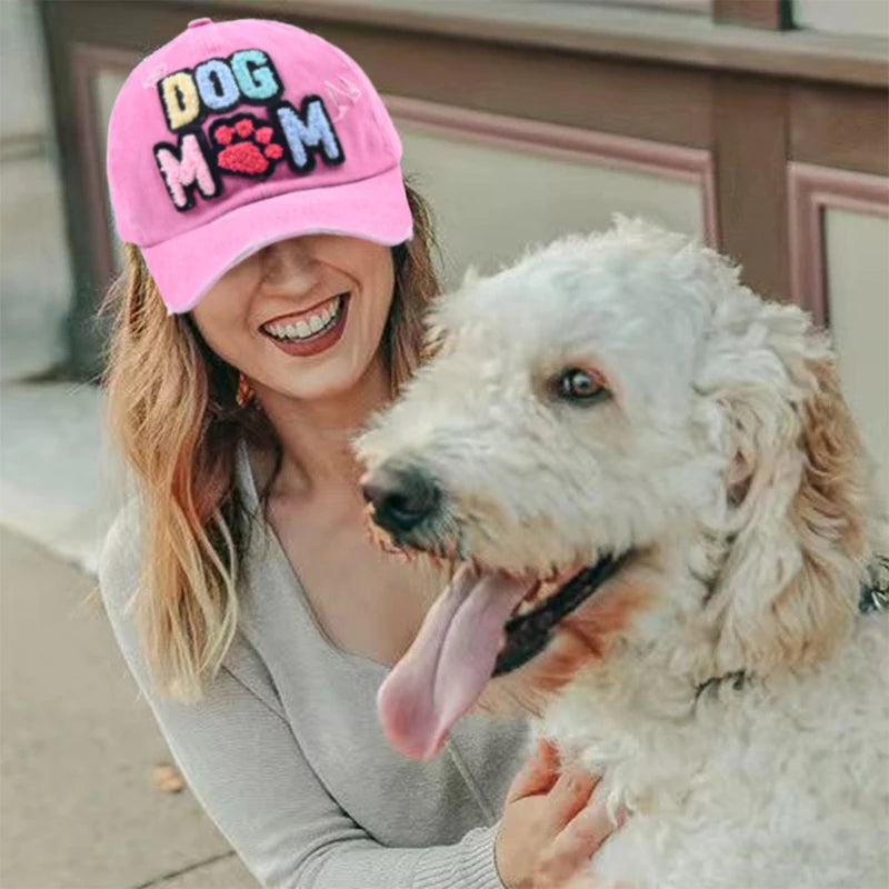 DOG MOM Embroidered Baseball Cap