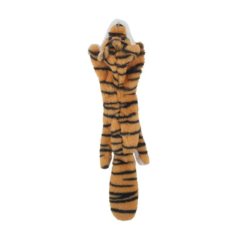 Crinkle Dog Squeaky Toy - Tiger