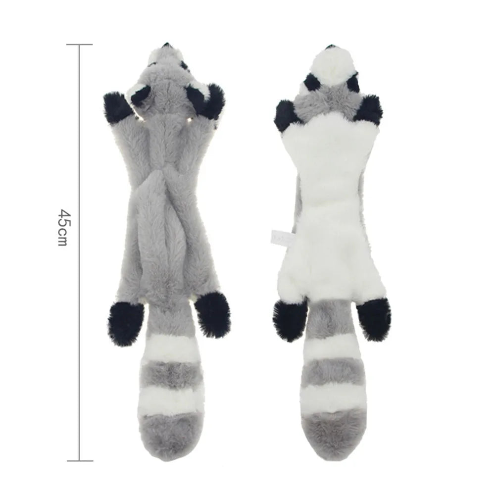 Crinkle Dog Squeaky Toy - Raccoon