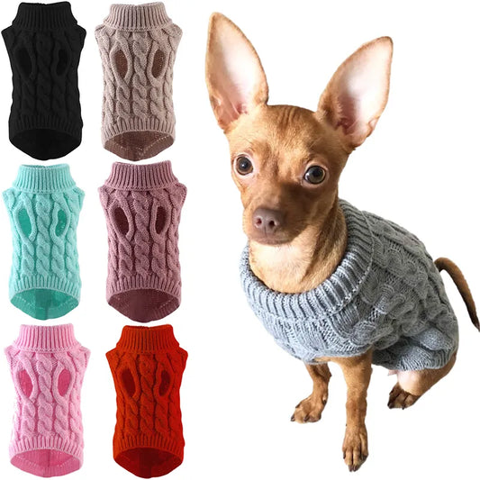 Cozy Cable Knit Sweater for Pets