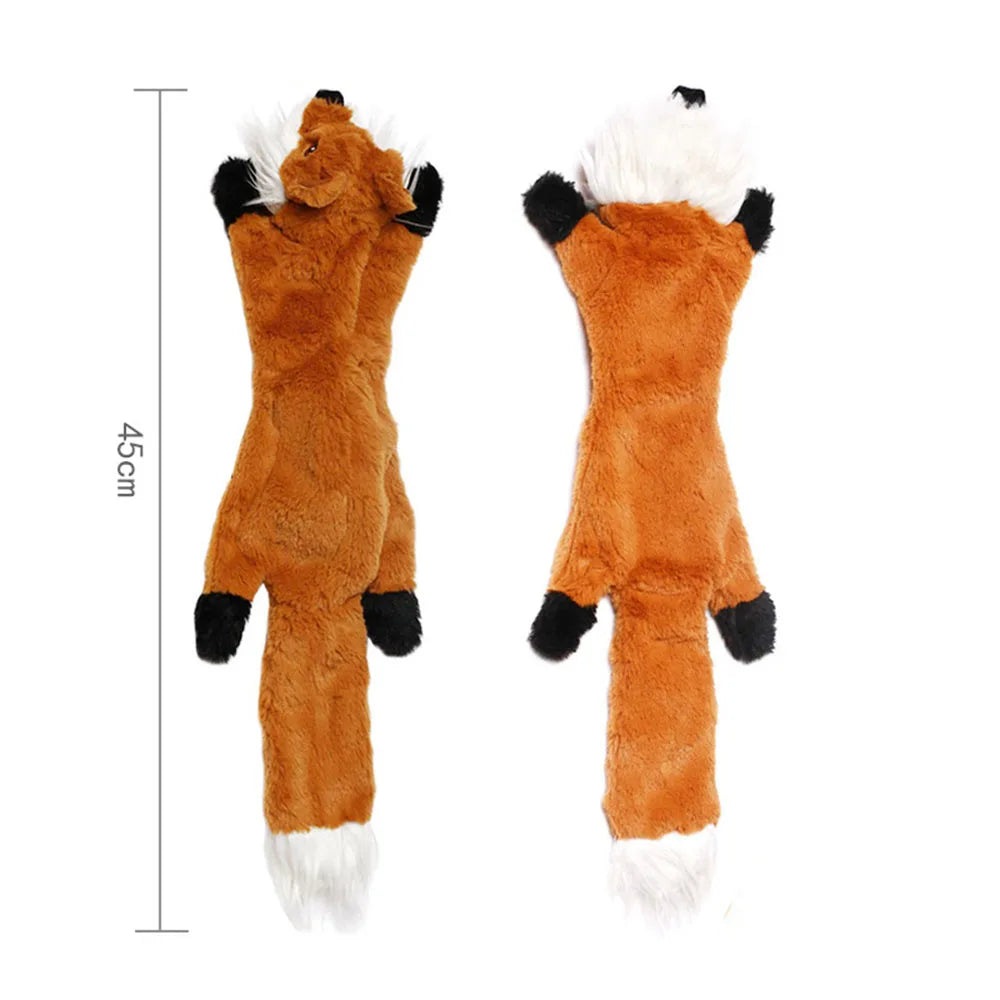 Crinkle Dog Squeaky Toy - Fox