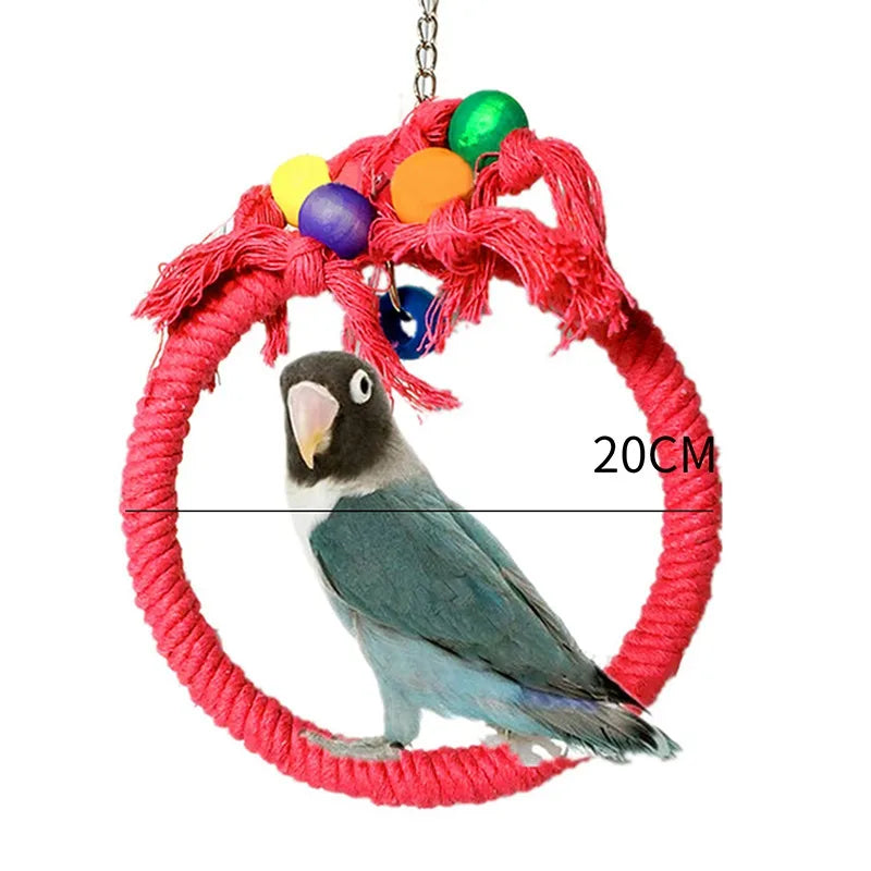 Bird Hanging Around Toys