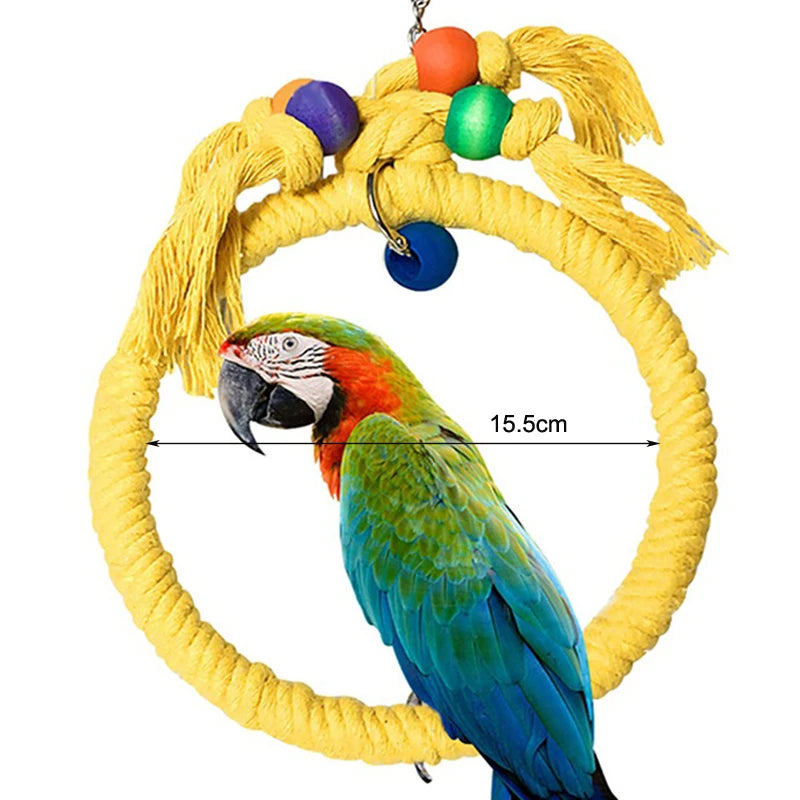 Bird Hanging Around Toys