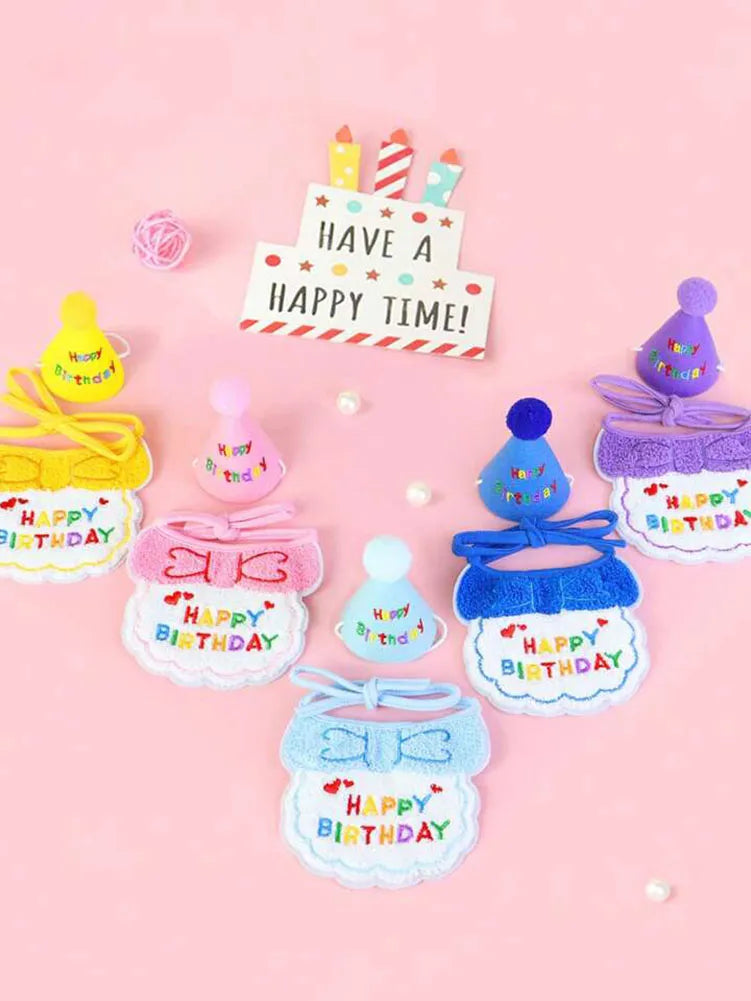 Birthday Bib and Party Hat Set