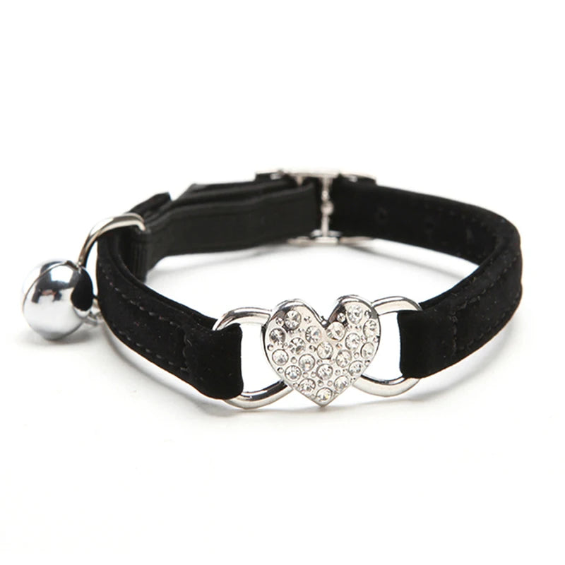 Heart Charm Pet Collar