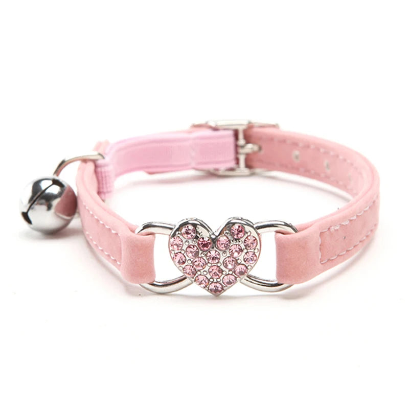 Heart Charm Pet Collar