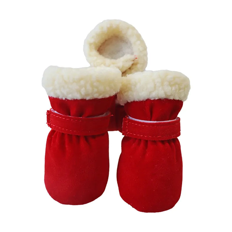 Cozy Dog Booties - red