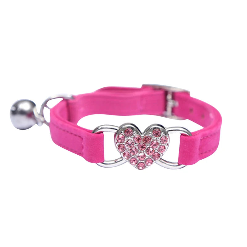 Heart Charm Pet Collar