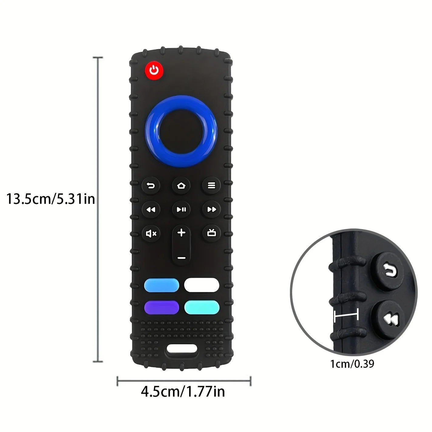 TV Remote Chew Toy - dimensions