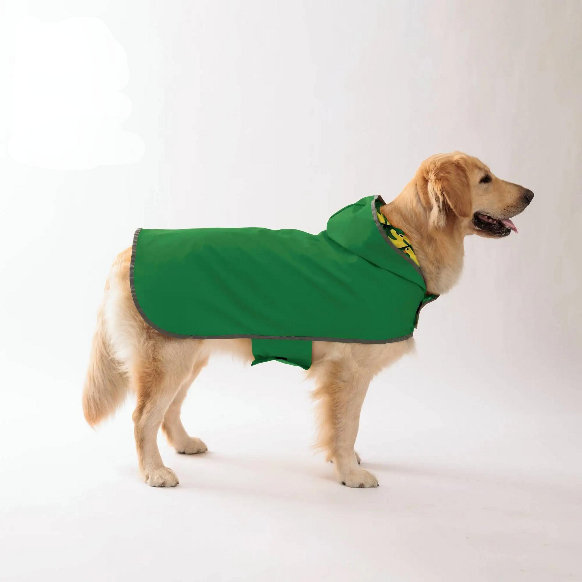 Reversible Rain Cape for Dogs - Green
