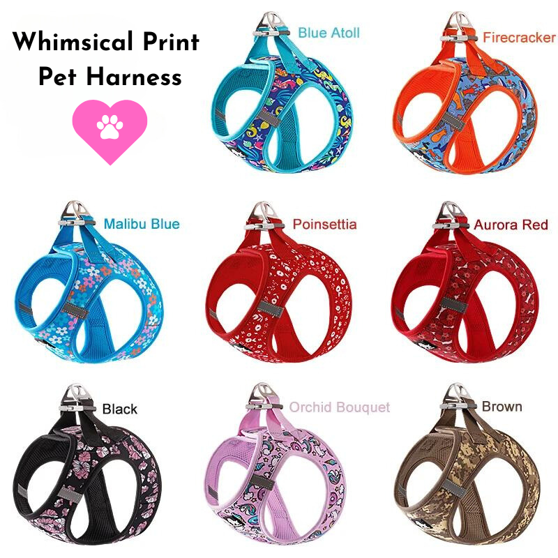 Whimsical Print Pet Harness